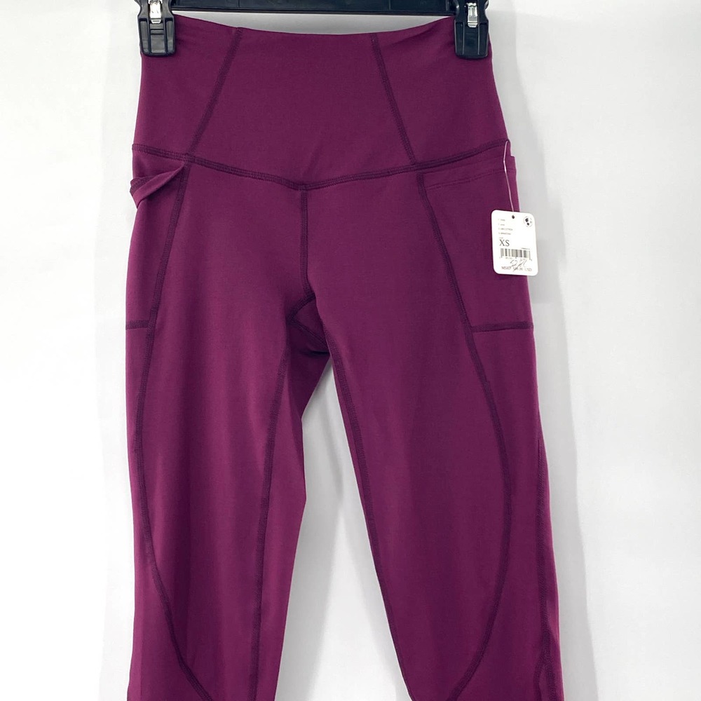 Free People Movement High-Rise Ankle Solid Plie All Day Legging Purple Sz XS NWT - Picture 4 of 13